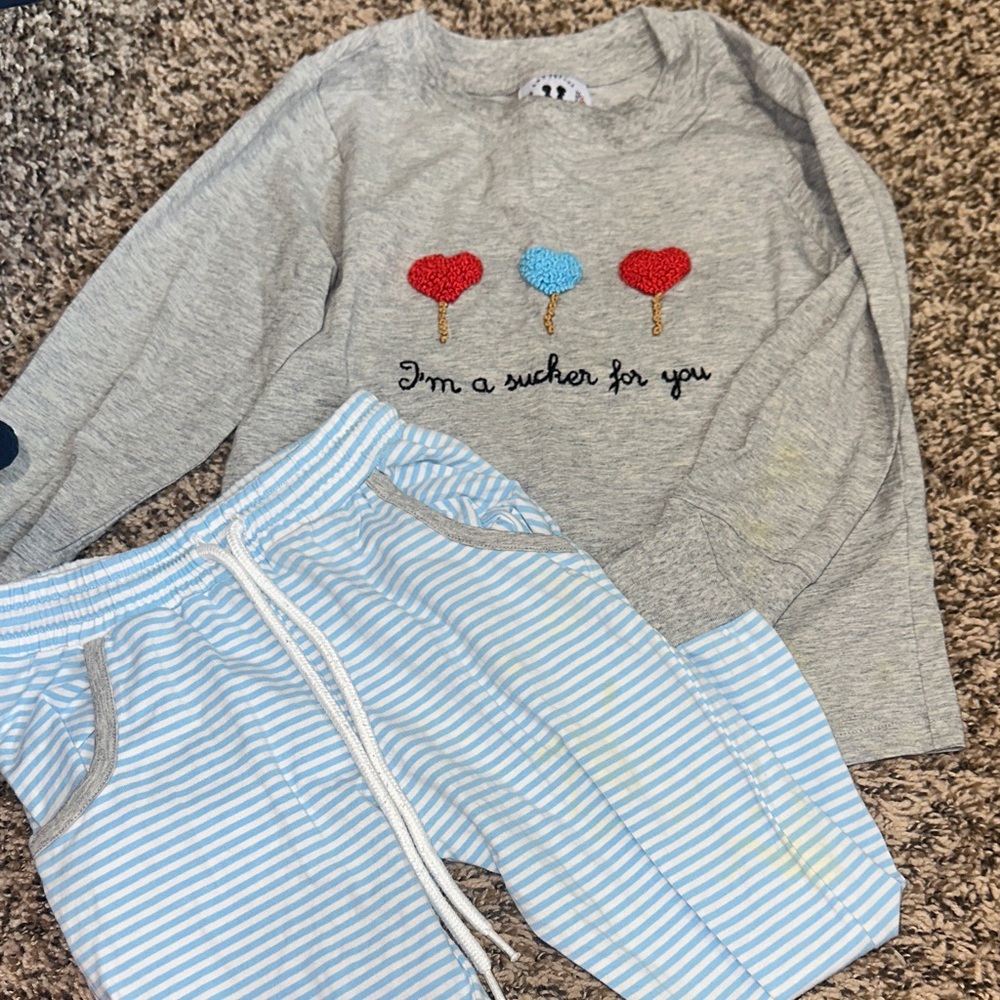 Valentine’s Day boys outfit.